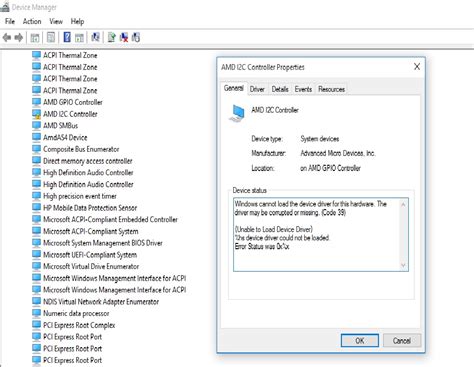 ACPI driver showing up as unknown .